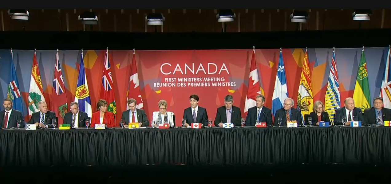 First Ministers' Meeting press conference (screenshot)