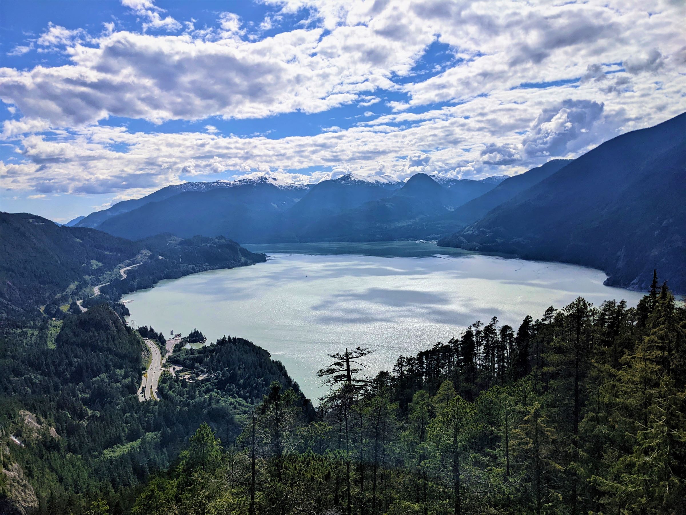 Howe Sound landscape from above