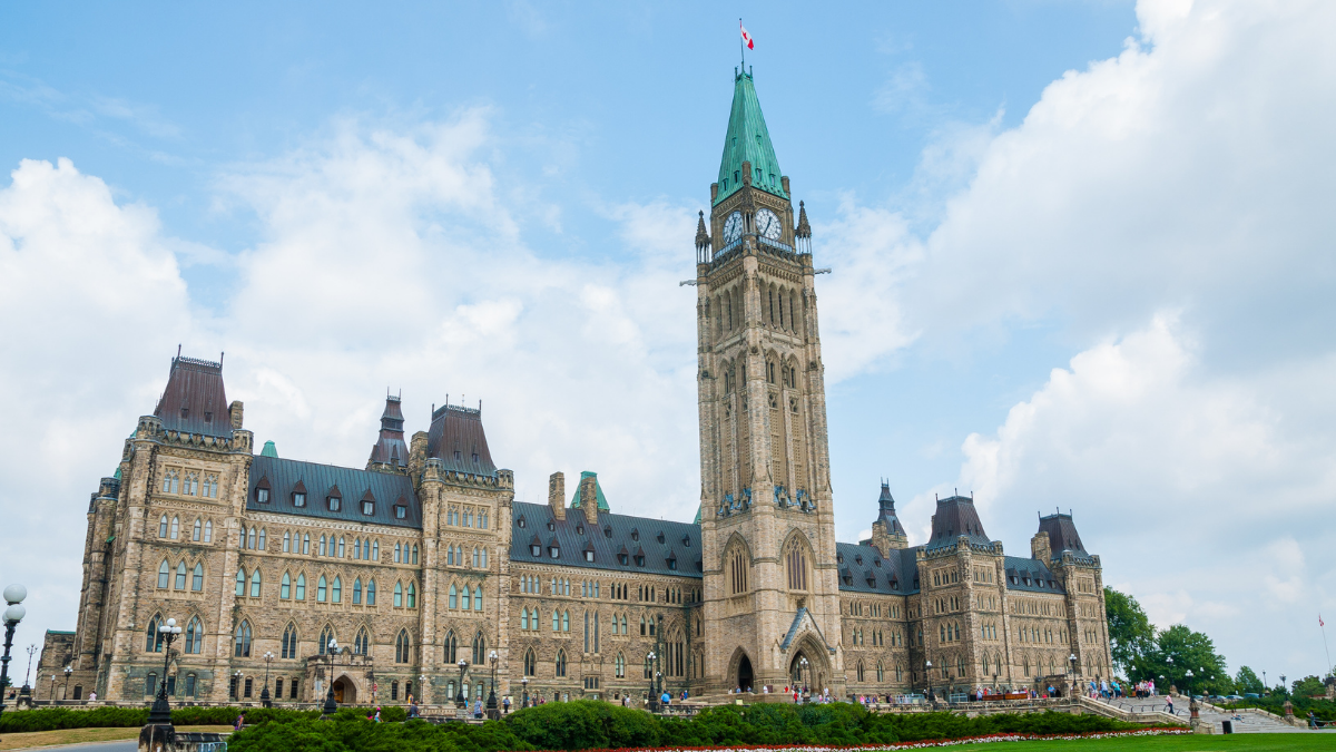 Wide shot of Parliament Hill
