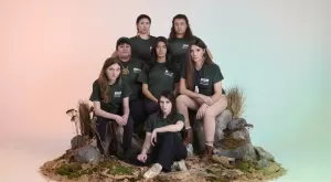 Youth petitioners in Mathur v. Ontario sitting on stumps and rocks