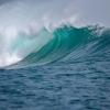Ocean wave breaking with whitecap