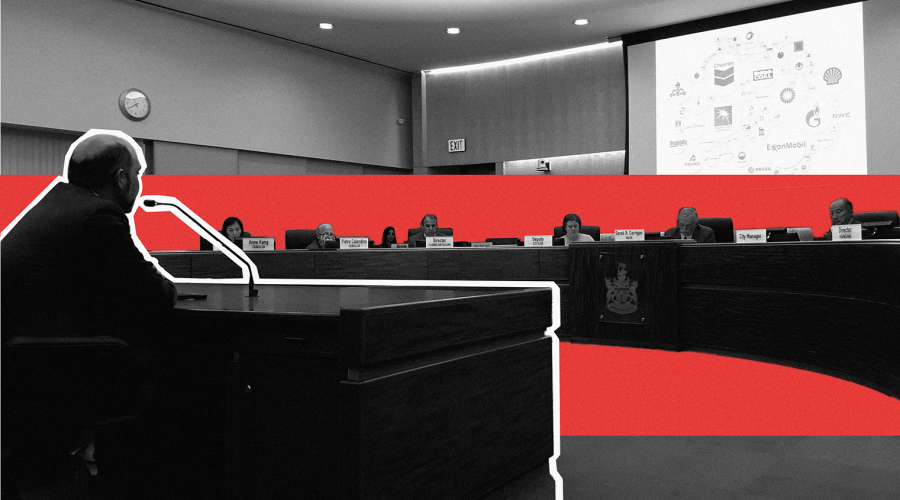 Lawyer Andrew Gage presenting at a City Council meeting (Photo: Anjali Appadurai)